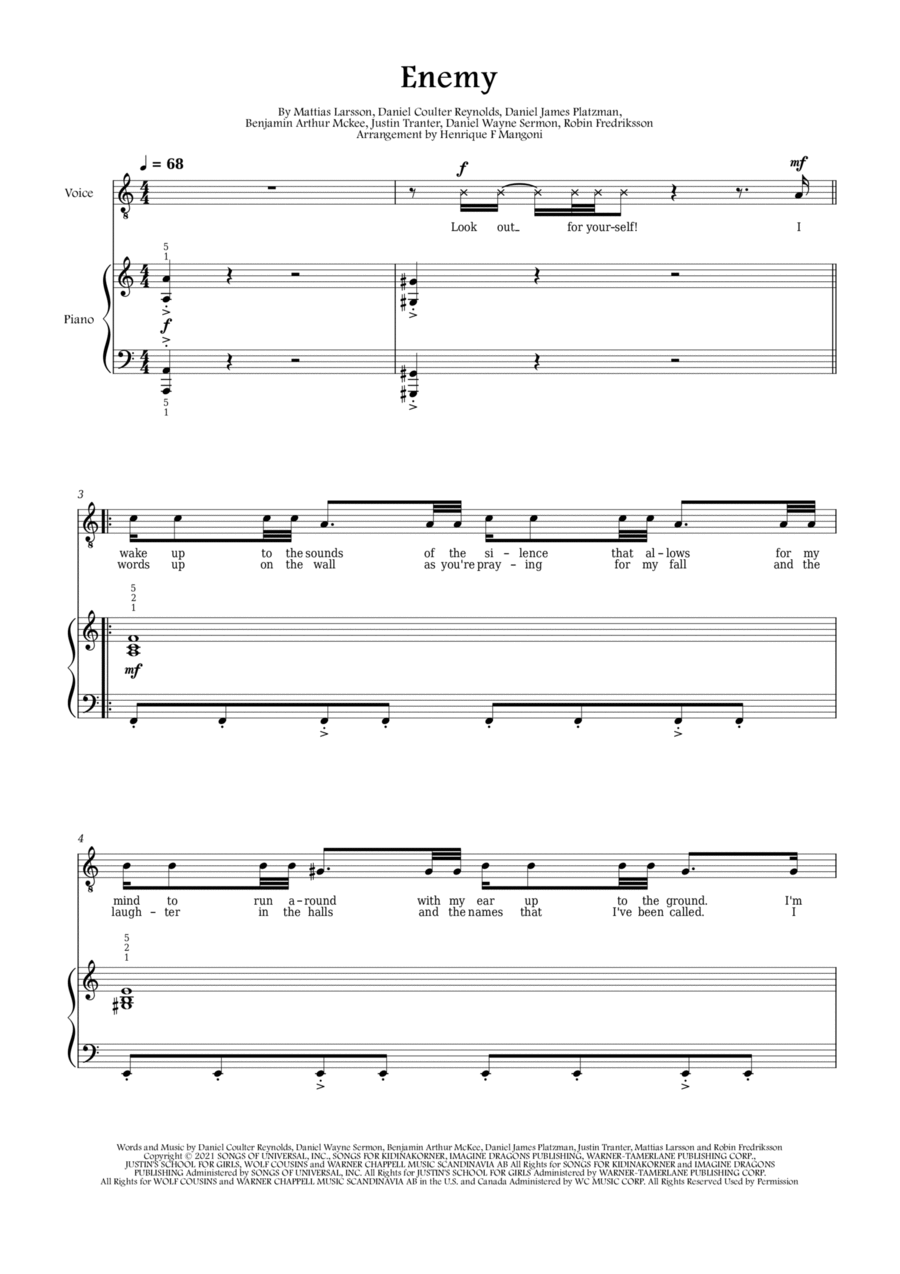 Enemy Voice scores gallery preview page 1