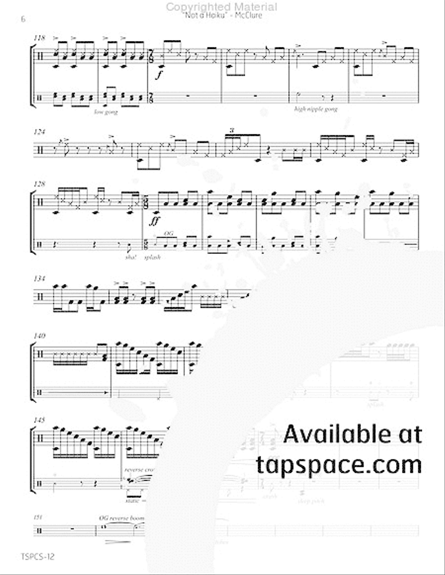 Integrated Elements No. 2 - Not a Haiku Percussion scores gallery preview page 9