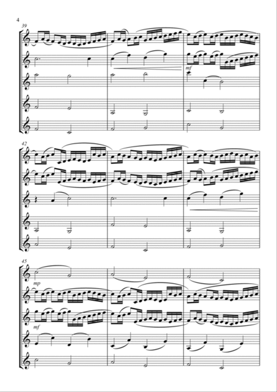 Canon Clarinet Quintet scores gallery preview page 4
