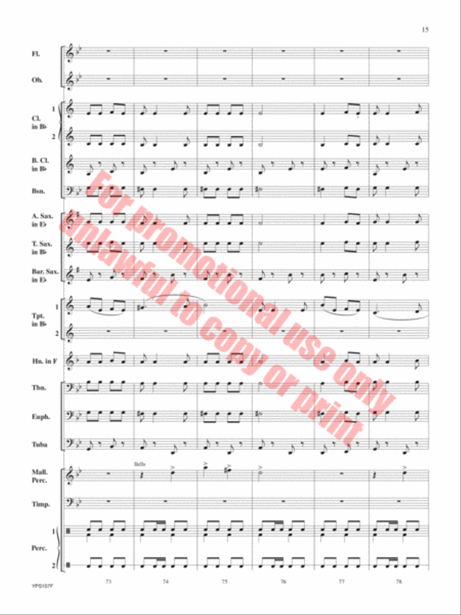The Red Cape Concert Band scores gallery preview page 16