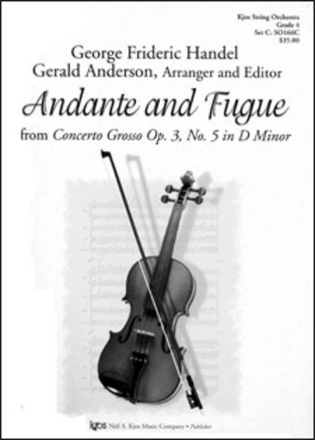 Andante & Fugue from Concerto Grosso Op.3 No.5 D Minor - Score