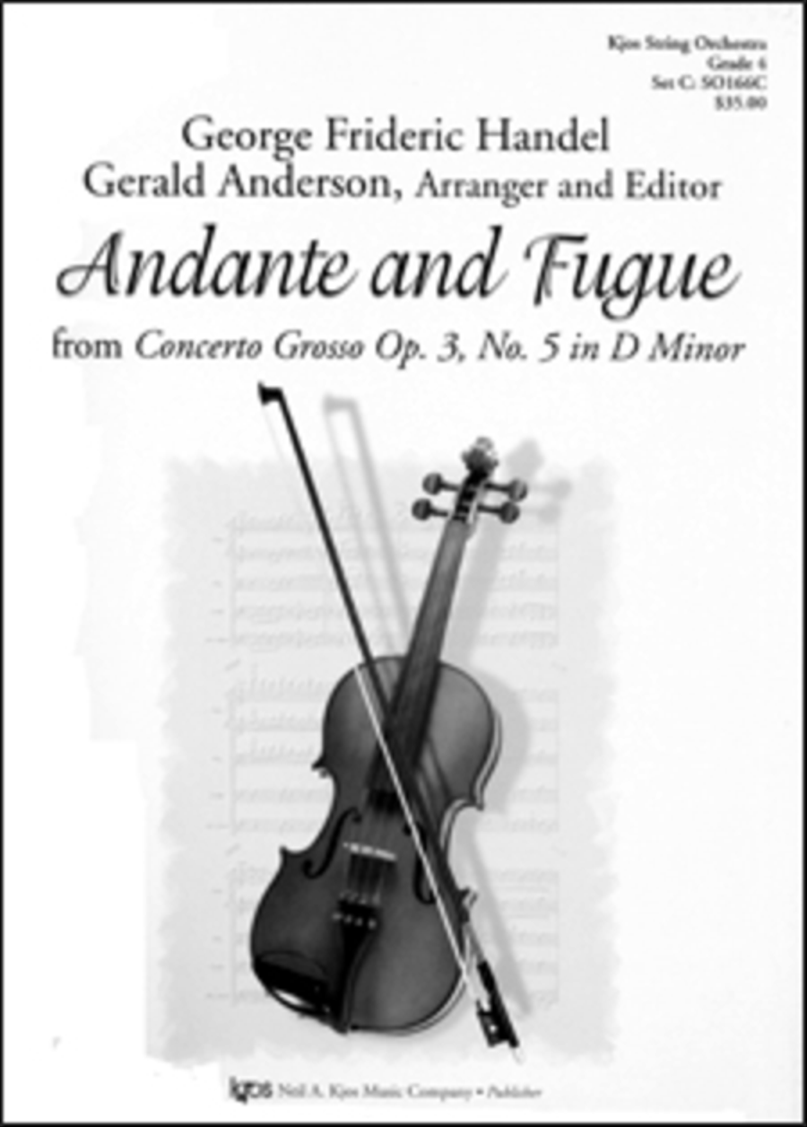 Andante & Fugue from Concerto Grosso Op.3 No.5 D Minor - Score