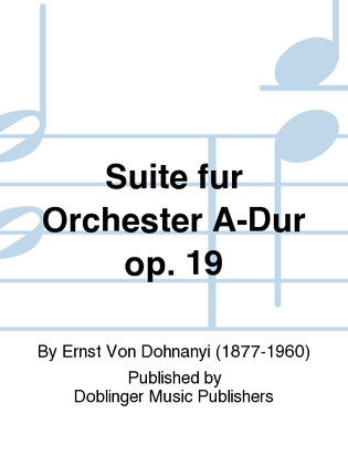 Book cover for Suite fur Orchester A-Dur op. 19
