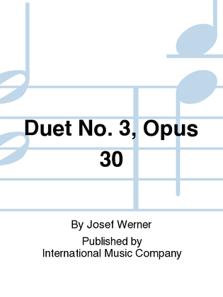 Book cover for Duet No. 3, Opus 30