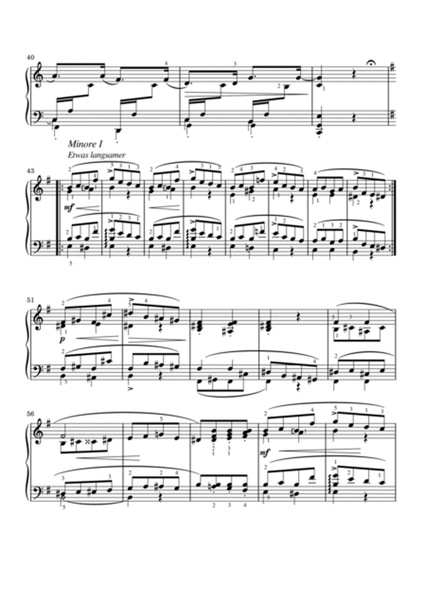 Schumann - Arabeske for piano in C Major, Op. 18 - Original For Piano Solo With Fingered image number null