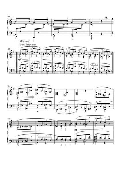 Schumann - Arabeske for piano in C Major, Op. 18 - Original For Piano Solo With Fingered image number null