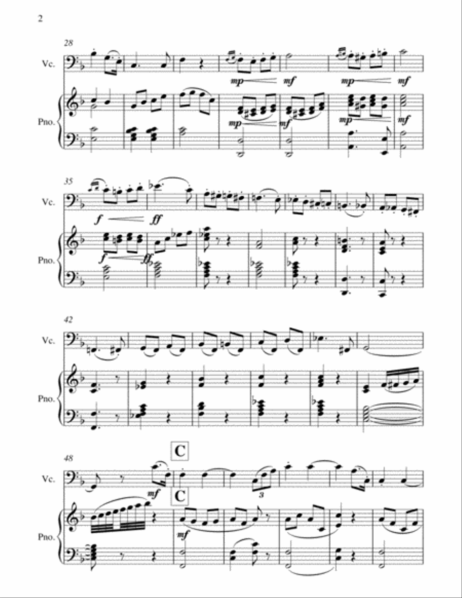 Capriccio in F - For Solo Violoncello and Piano Piano scores gallery preview page 6