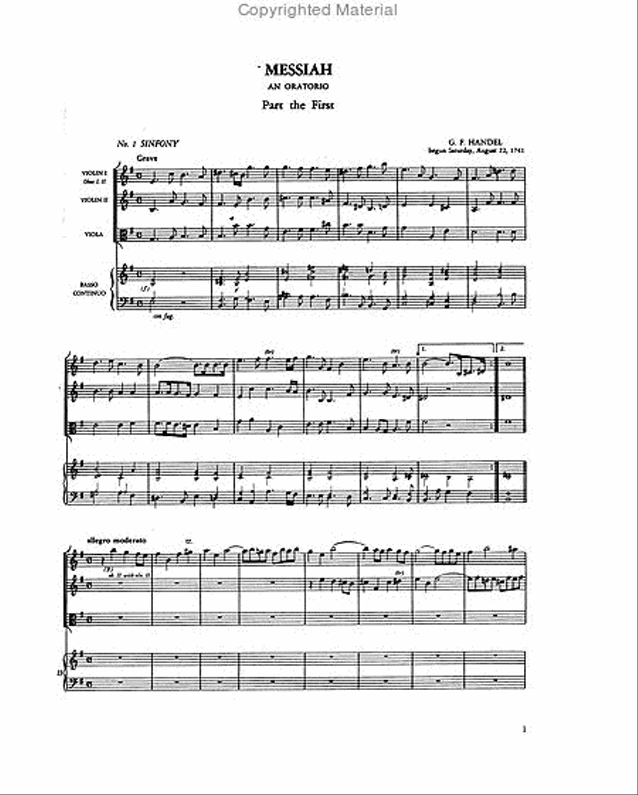 Messiah in Full Score Choir scores gallery preview page 2