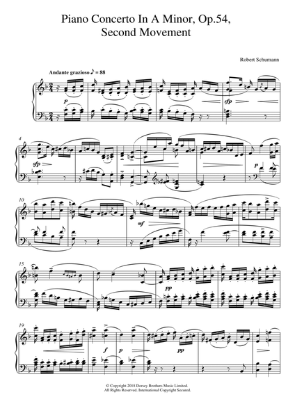 Piano Concerto In A Minor, Op.54, Second Movement