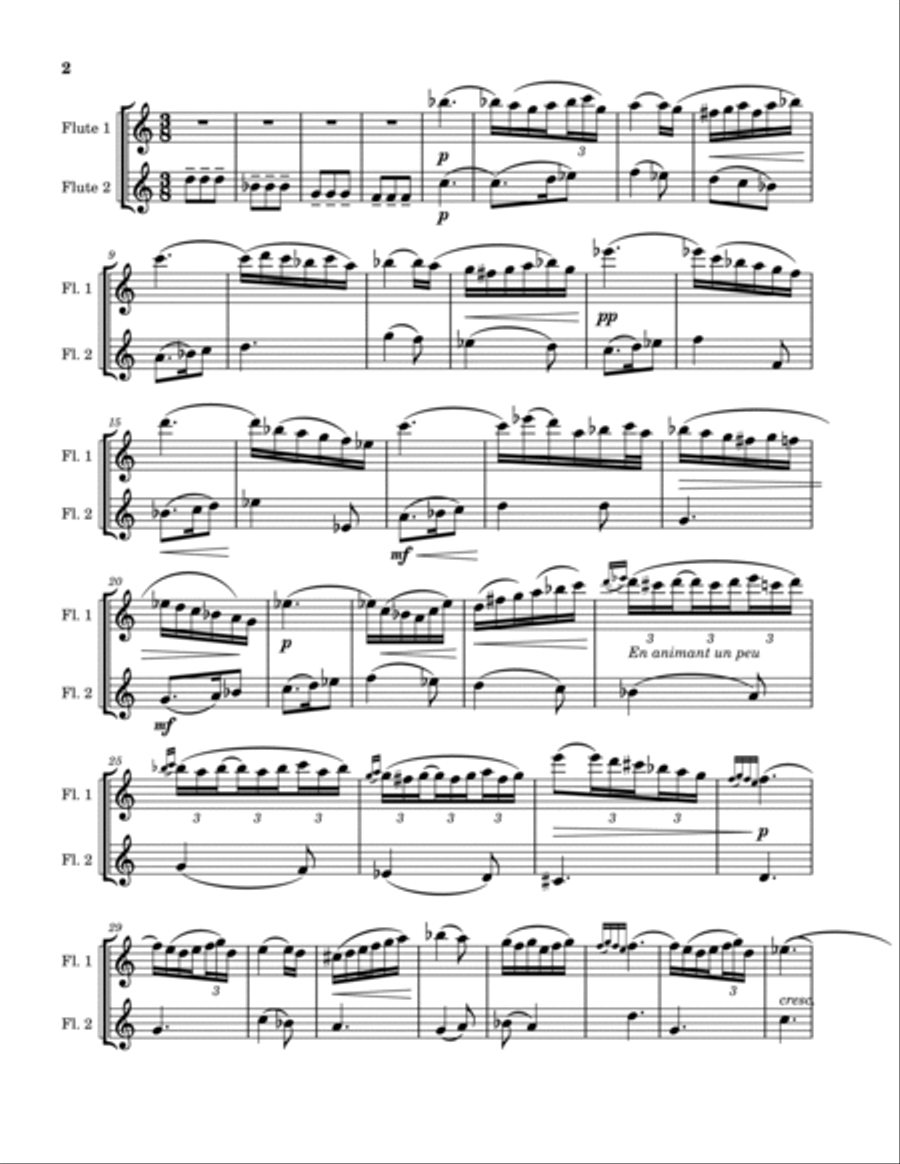 Aria Flute Duet scores gallery preview page 2