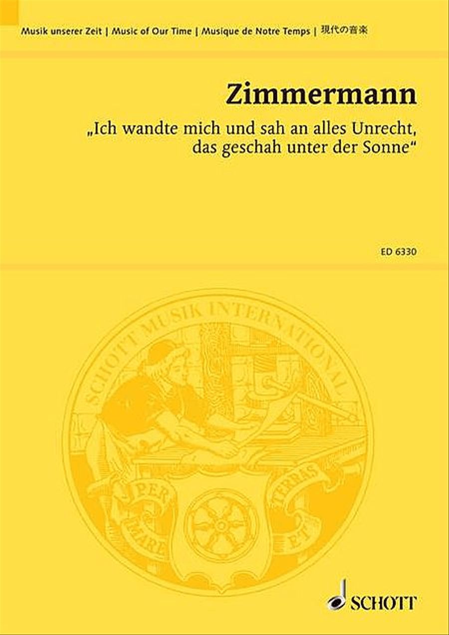 Ich wandte Mich Orchestra scores gallery preview page 1