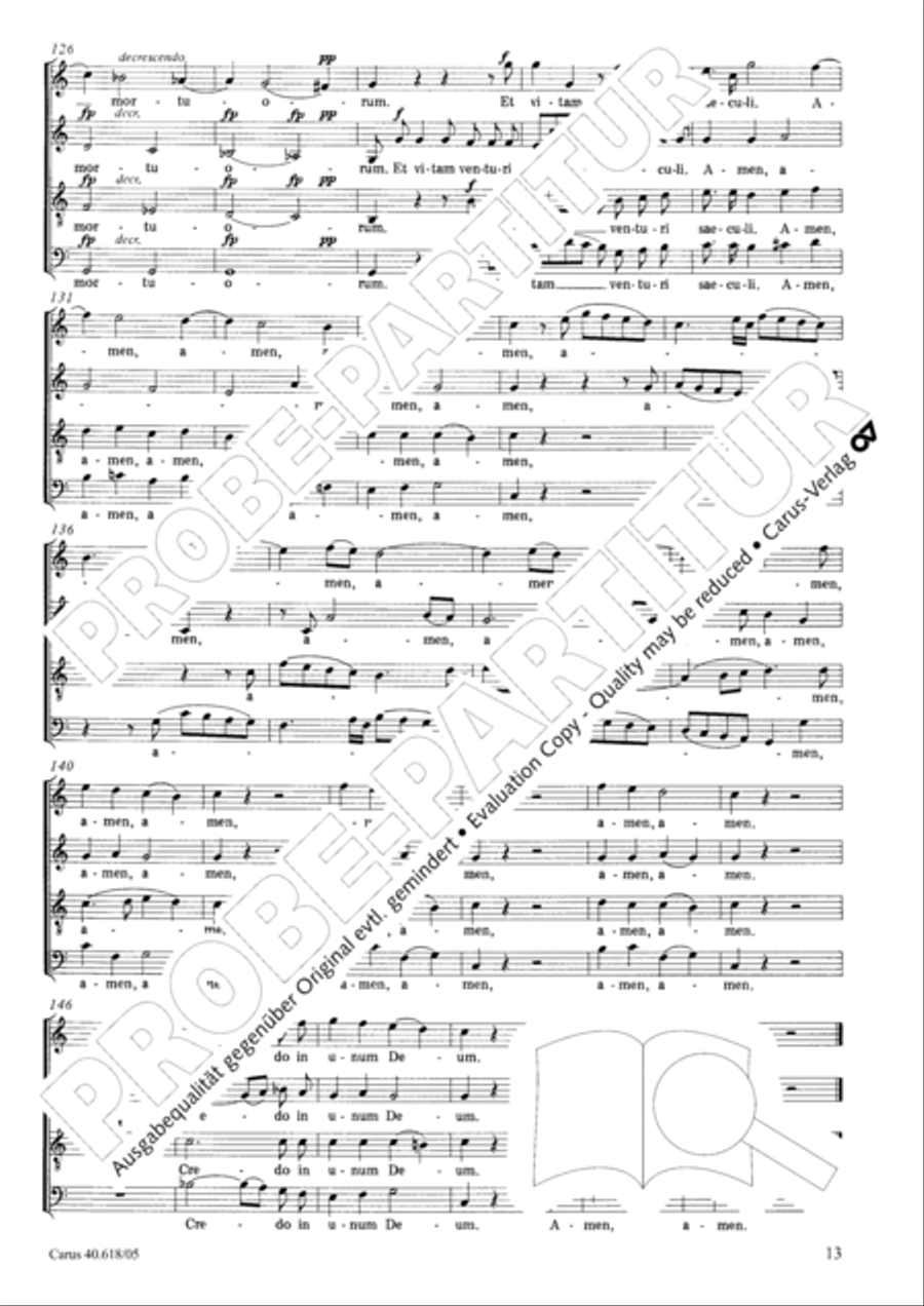 Mass in C (Missa in C) 4-Part scores gallery preview page 14