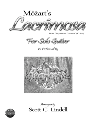 Book cover for "Lacrimosa" for Solo Guitar
