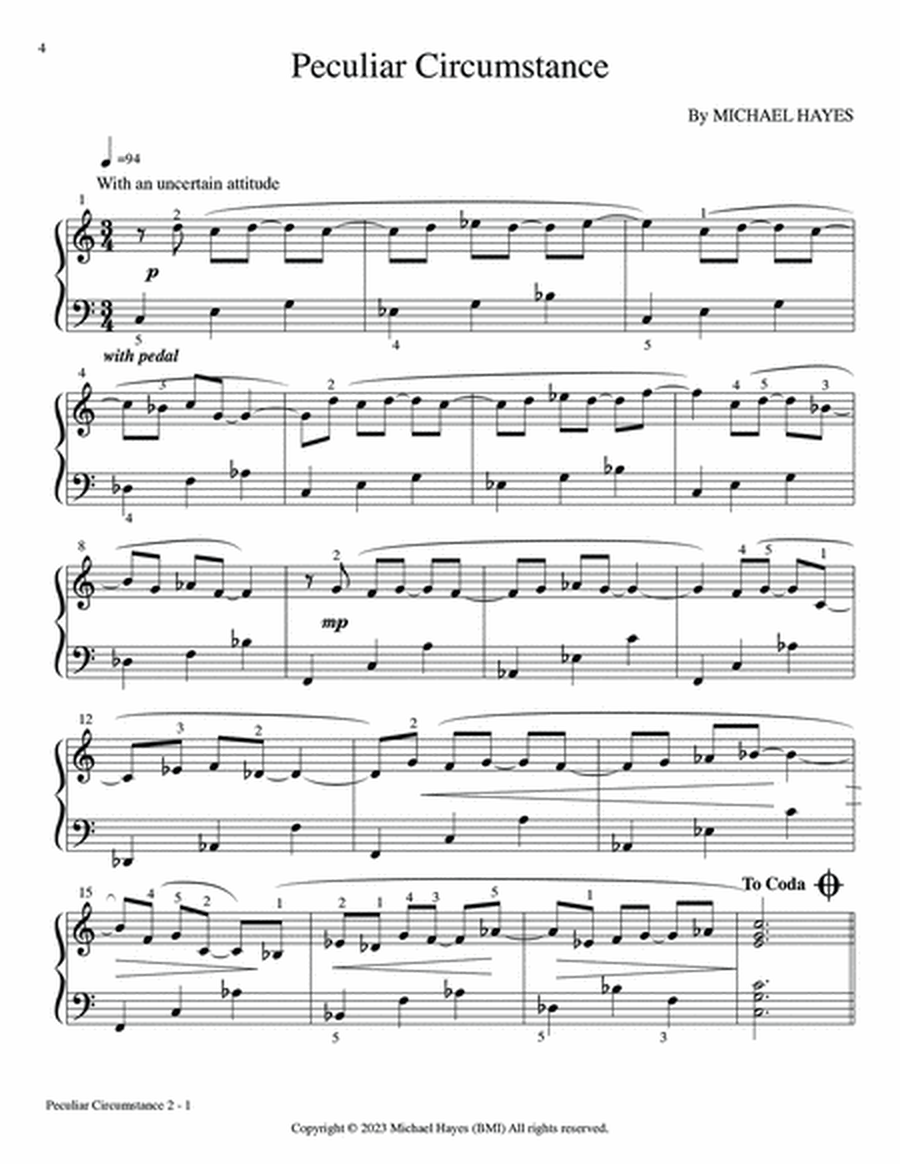 Michael Hayes - 24 Short Pieces for Piano in All Keys - Volume 1 Complete image number null