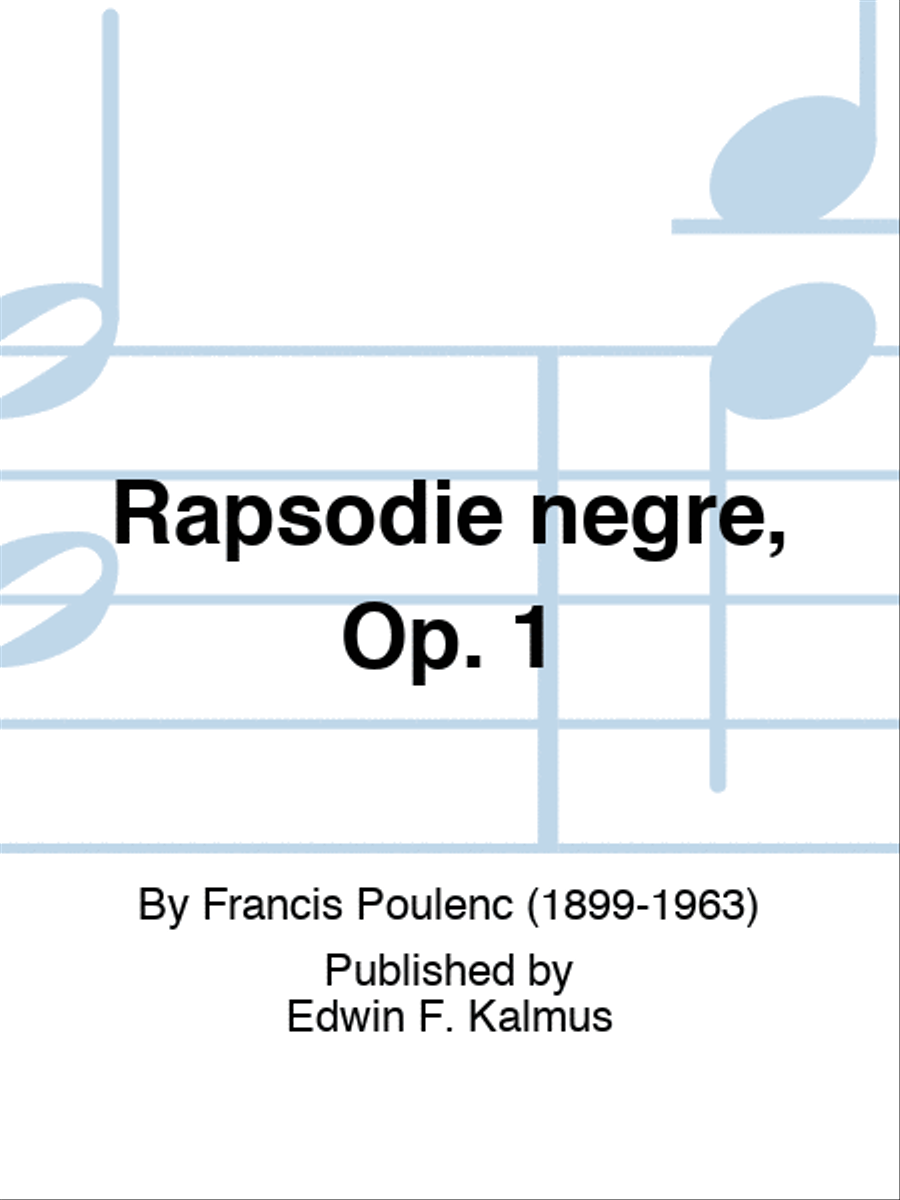 Rapsodie negre, Op. 1 Voice scores gallery preview page 1