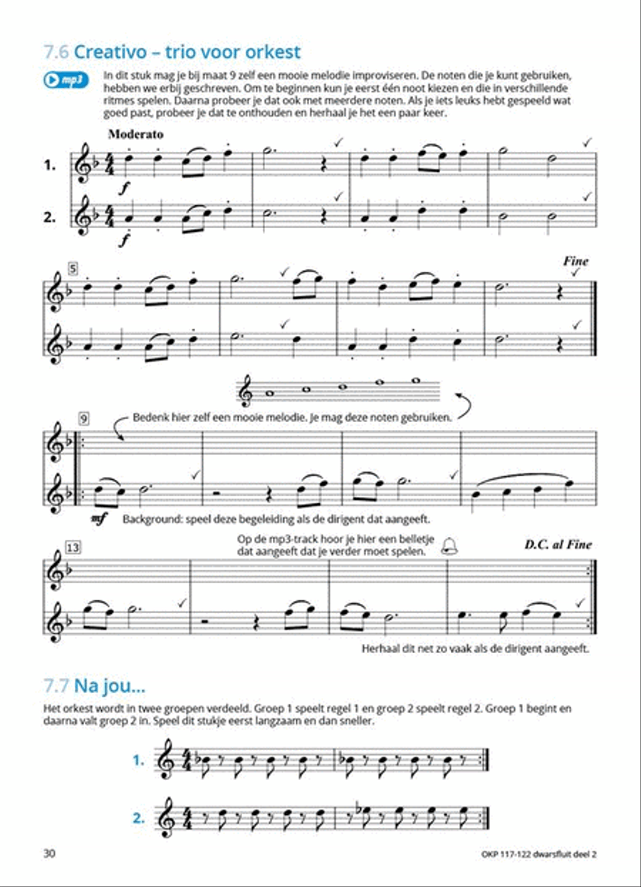 Samen Leren Samenspelen Vlaams Deel 2 Flute Solo scores gallery preview page 4