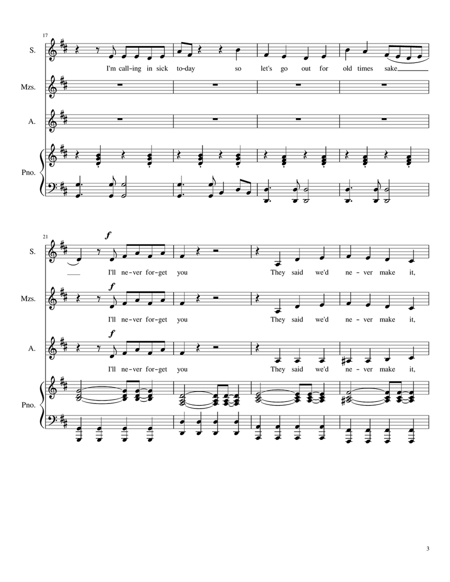 Never Forget You SSA scores gallery preview page 3