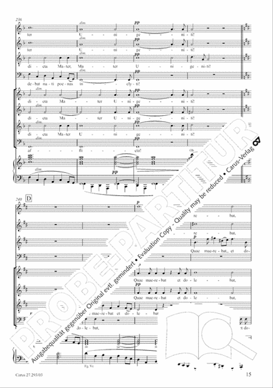 Stabat mater 4-Part scores gallery preview page 22