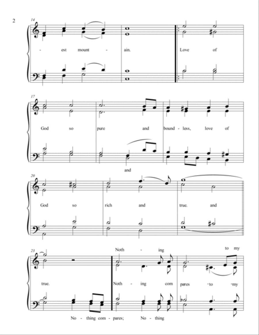 My Savior's Love 4-Part scores gallery preview page 2