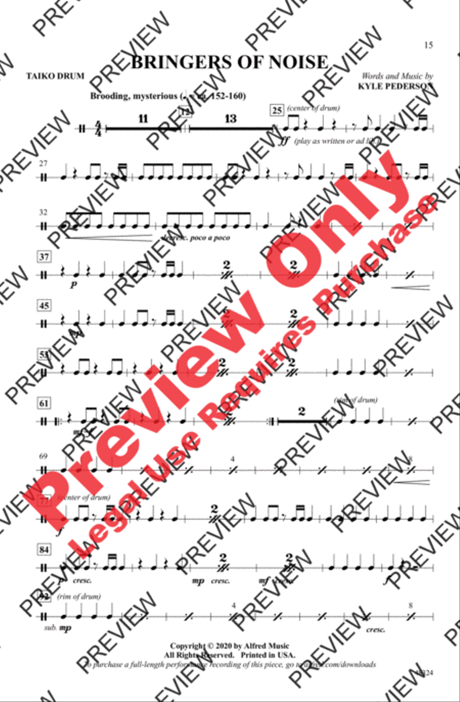 Bringers of Noise Men's Choir scores gallery preview page 15