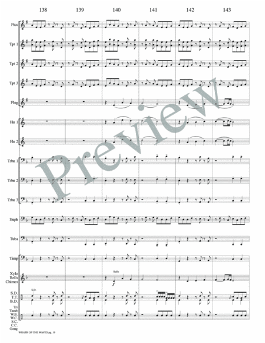 Wrath of the Waves Small Ensemble scores gallery preview page 21