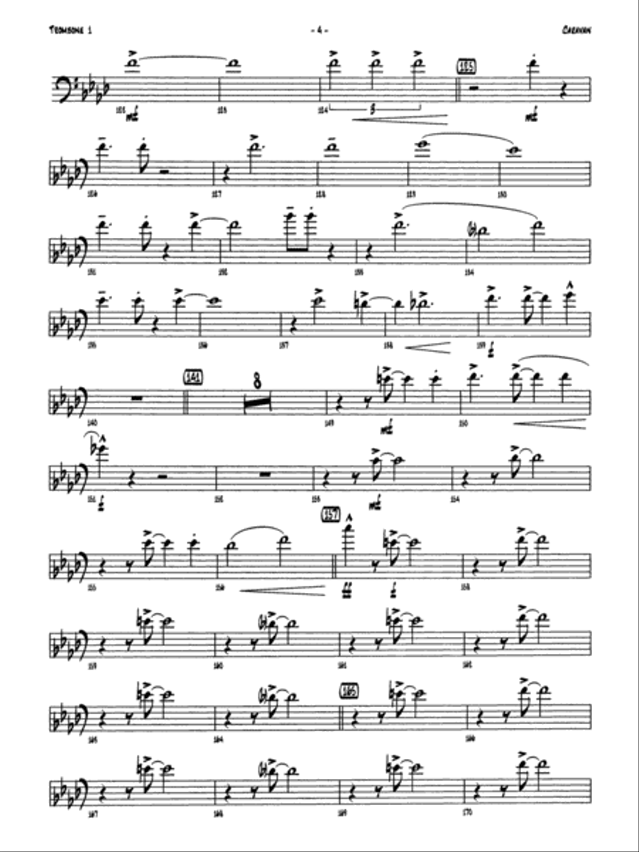 Caravan: 1st Trombone Jazz Ensemble scores gallery preview page 4