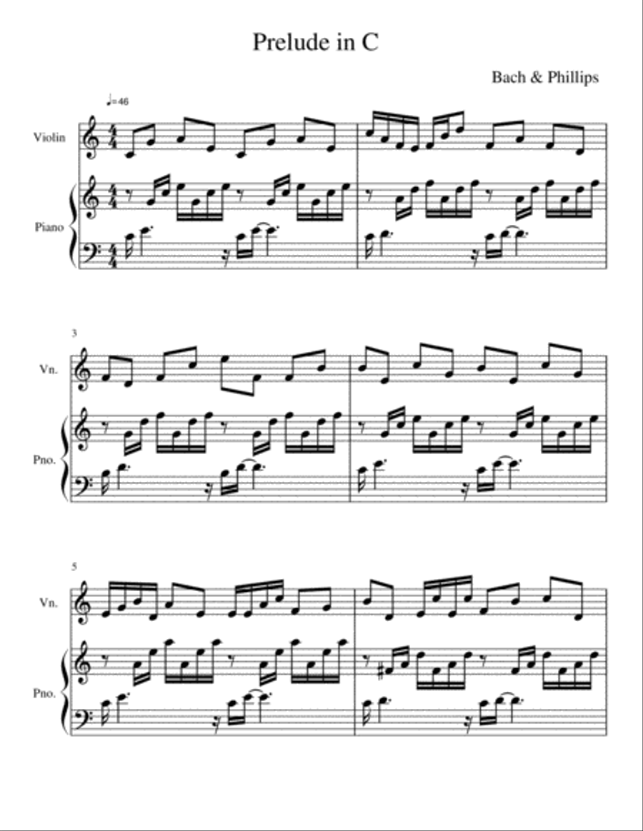 Prelude in C String Duet scores gallery preview page 1