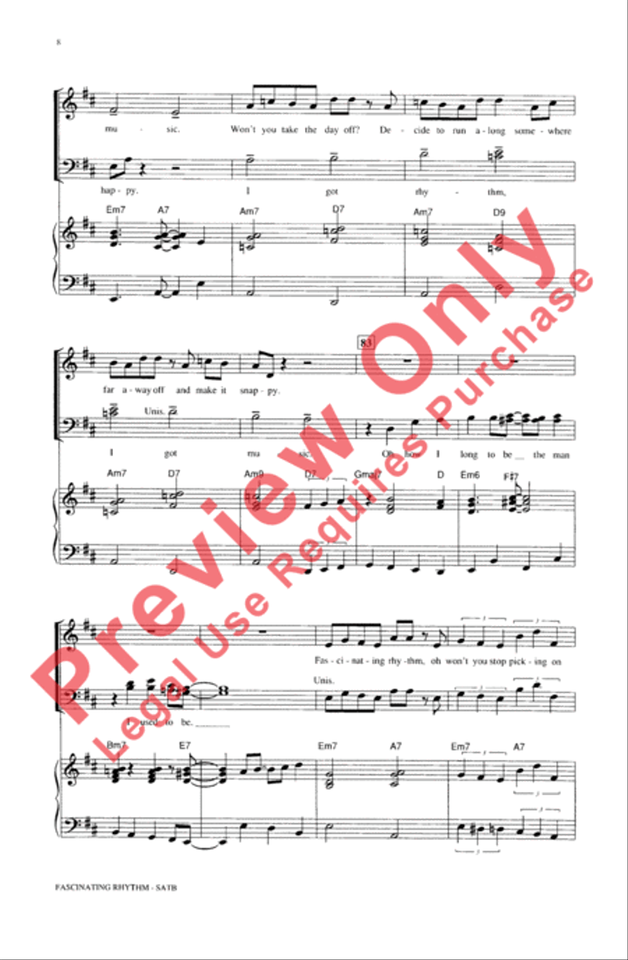 Fascinating Rhythm 4-Part scores gallery preview page 8
