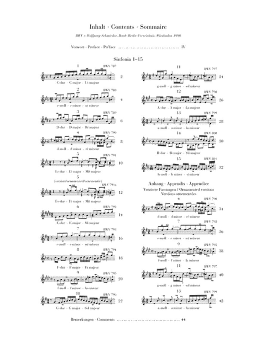 Sinfonias (Three Part Inventions) – Revised Edition