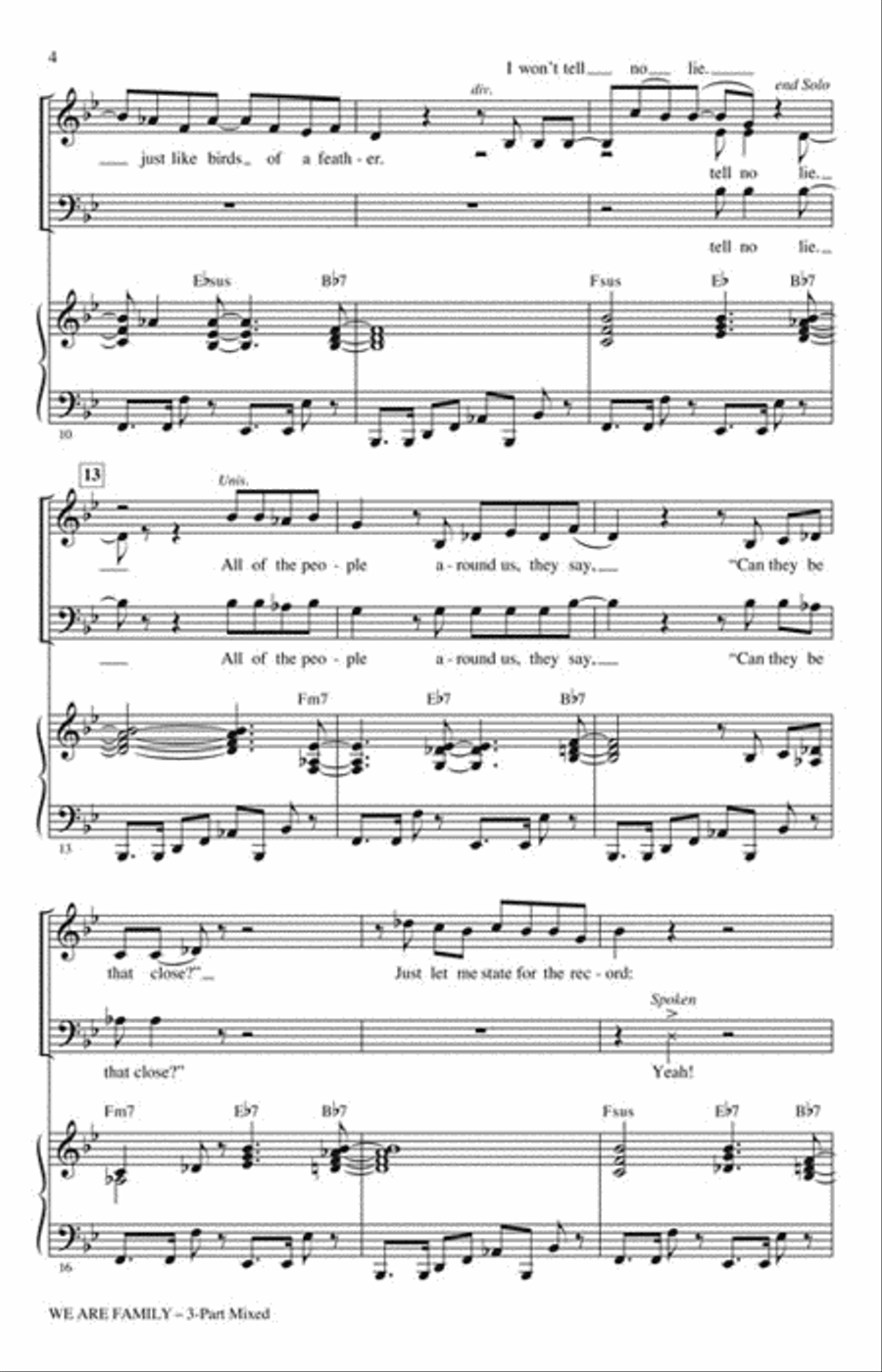 We Are Family We Are Family Choir scores gallery preview page 3