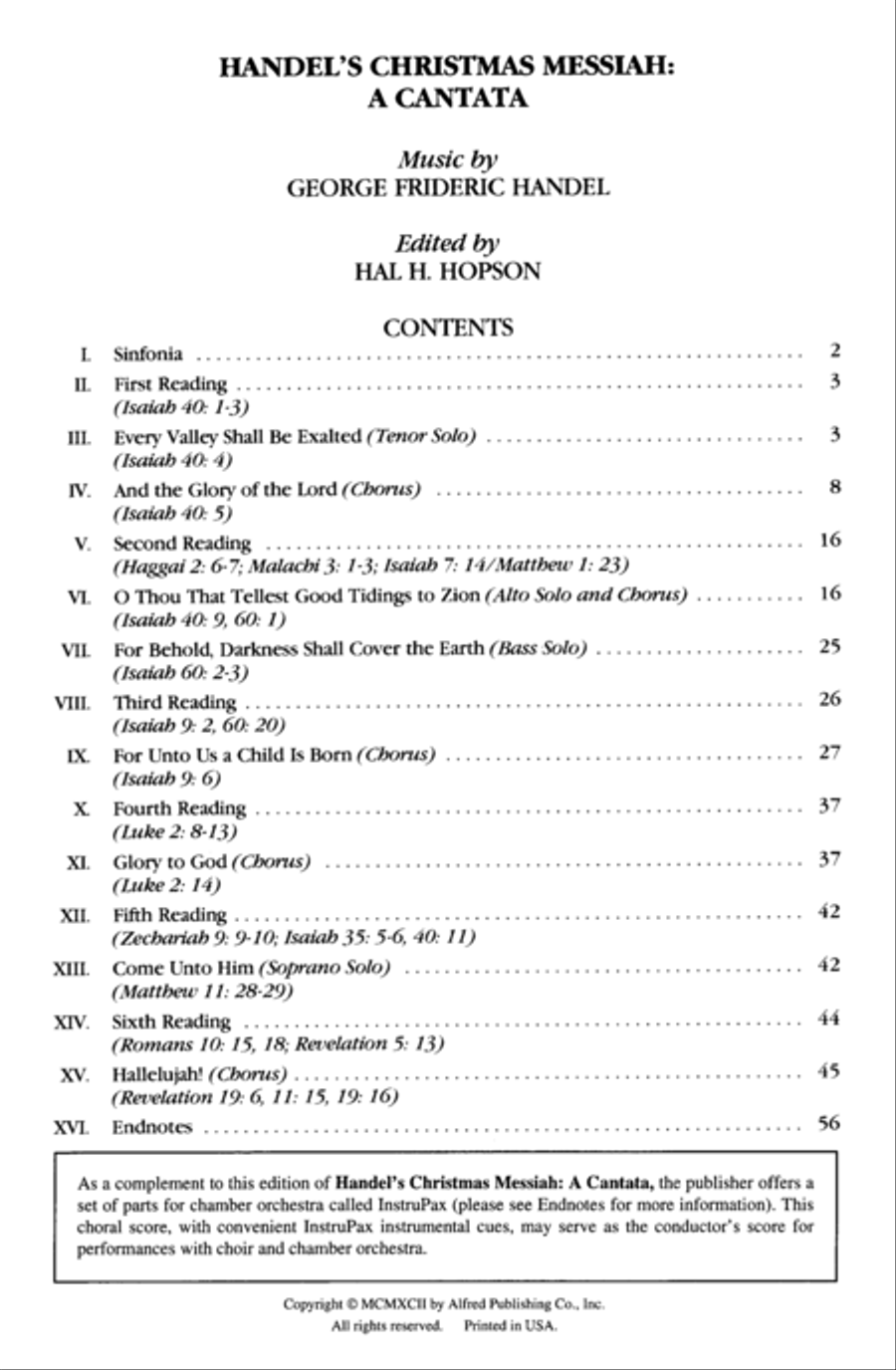 Handel's Christmas Messiah: A Cantata 4-Part scores gallery preview page 2