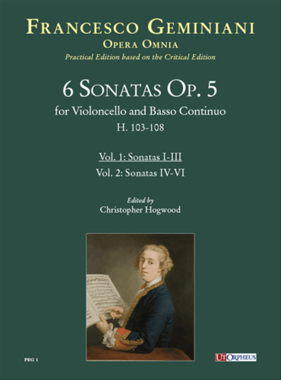 6 Sonatas Op. 5 (H. 103-108) for Violoncello and Basso Continuo - Vol. 1: Sonatas I-III Cello scores gallery preview page 1