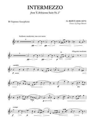 Intermezzo from "L'Arlesienne" for Soprano Saxophone and Piano