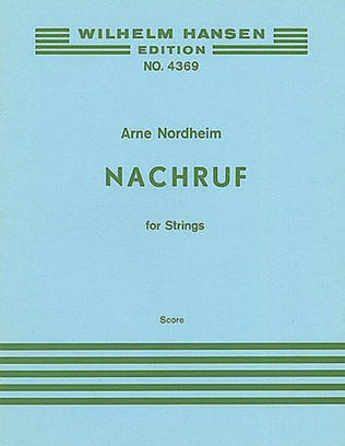 Book cover for Arne Nordheim: Nachruf (Score)