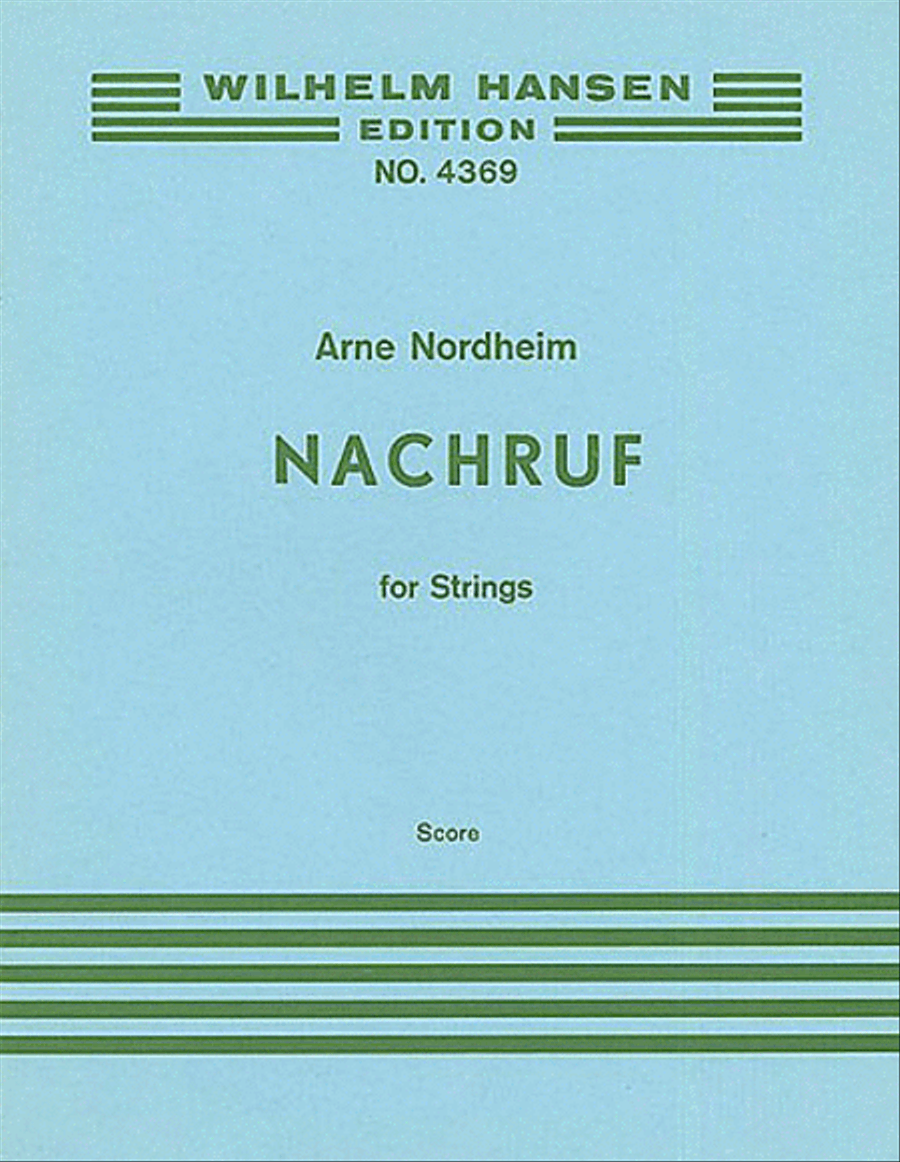 Arne Nordheim: Nachruf (Score)