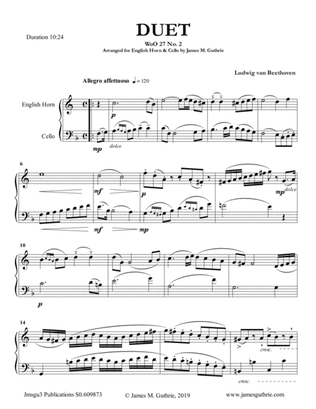 Beethoven: Duet WoO 27 No. 2 for English Horn & Cello
