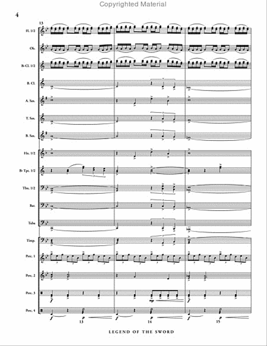 Legend of the Sword Concert Band scores gallery preview page 5