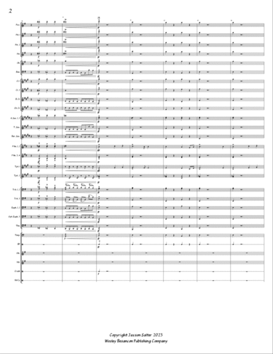 New World Symphony - Mvt 4 - Wind Ensemble - Score and Parts - Score Only Concert Band scores gallery preview page 2