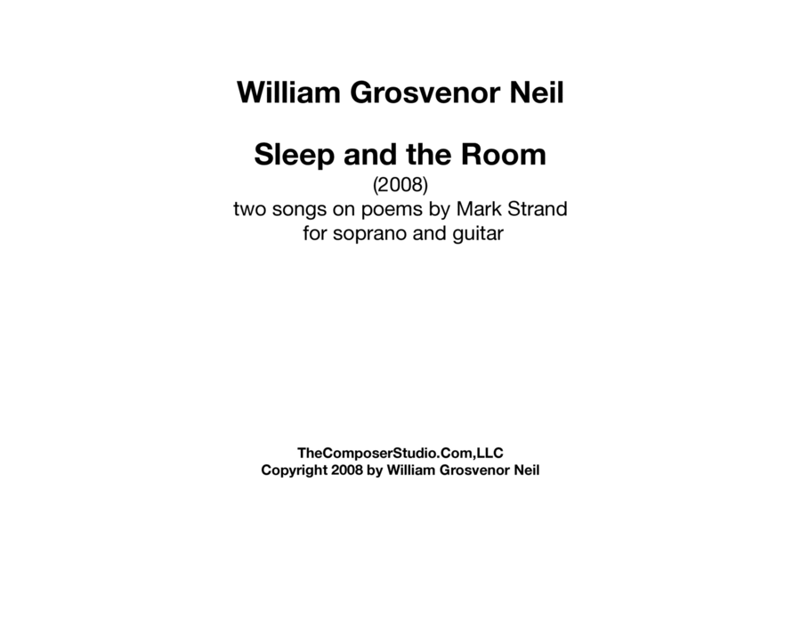 Sleep and the Room Guitar scores gallery preview page 1
