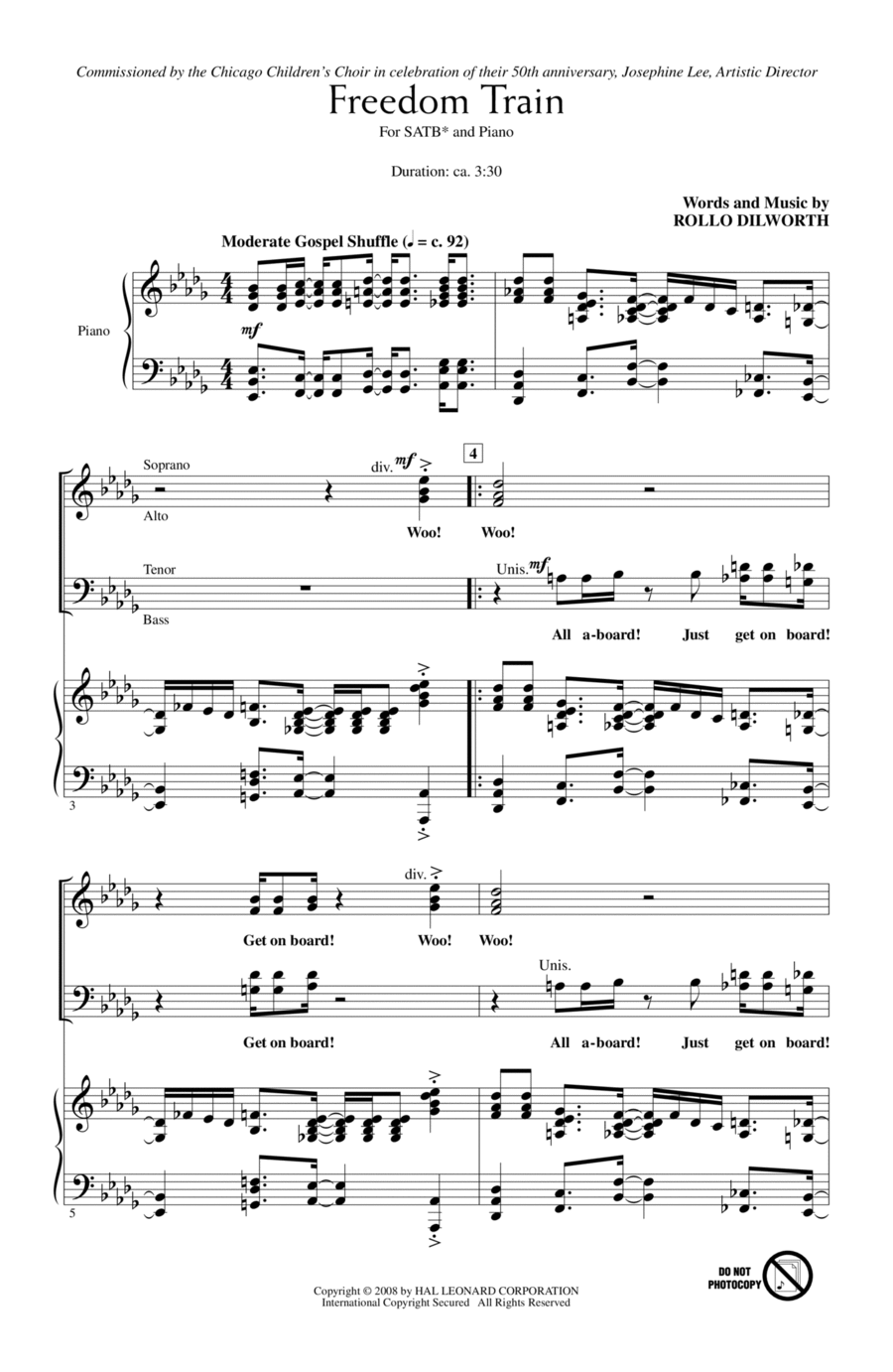 Freedom Train 4-Part scores gallery preview page 1
