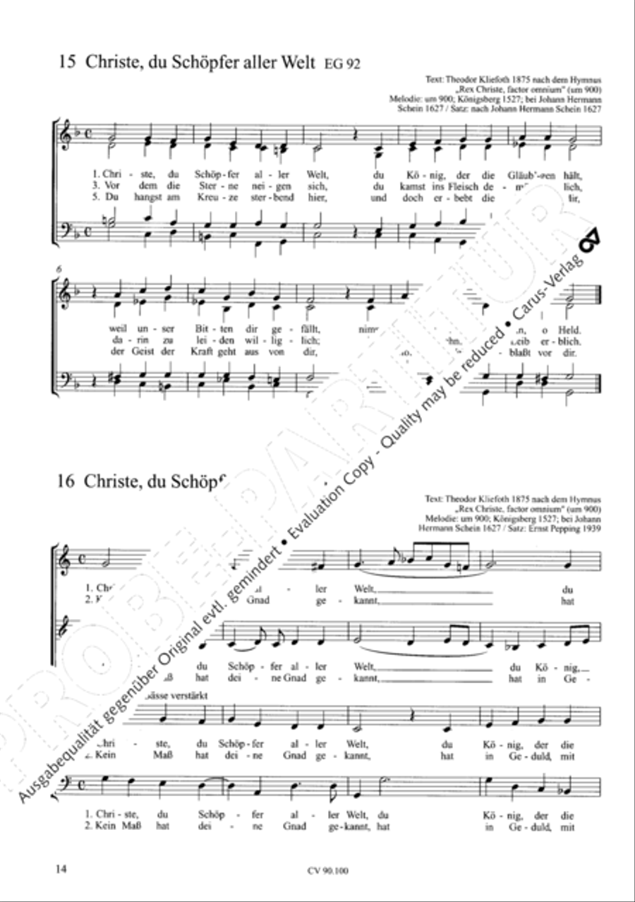 Chorsatze zum Evangelischen Gesangbuch Choir scores gallery preview page 19