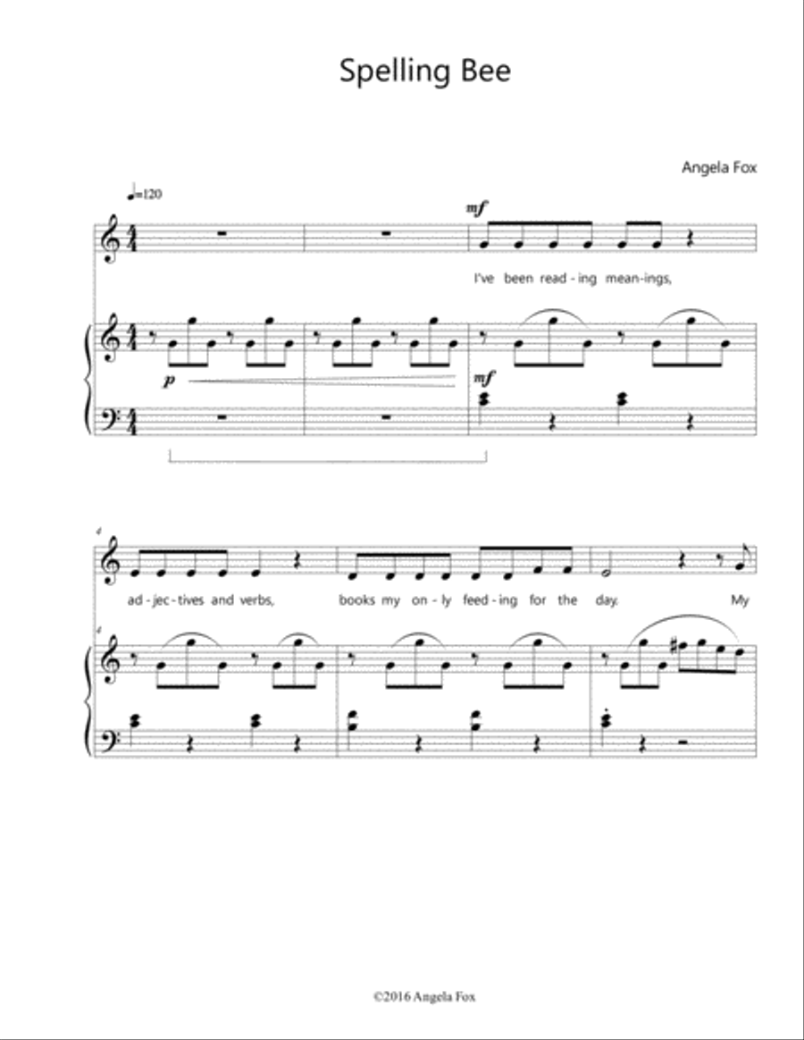 Spelling Bee Spelling Bee Voice Solo scores gallery preview page 2