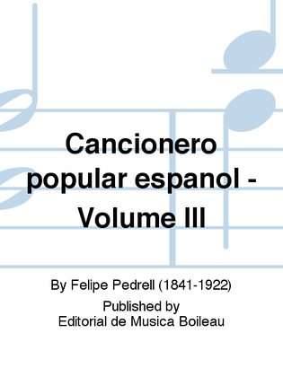 Cancionero popular espanol - Volume III