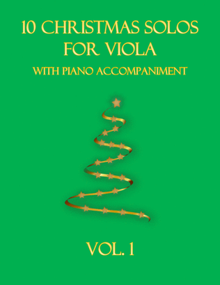 Book cover for 10 Christmas Solos for Viola (with piano accompaniment) vol. 1