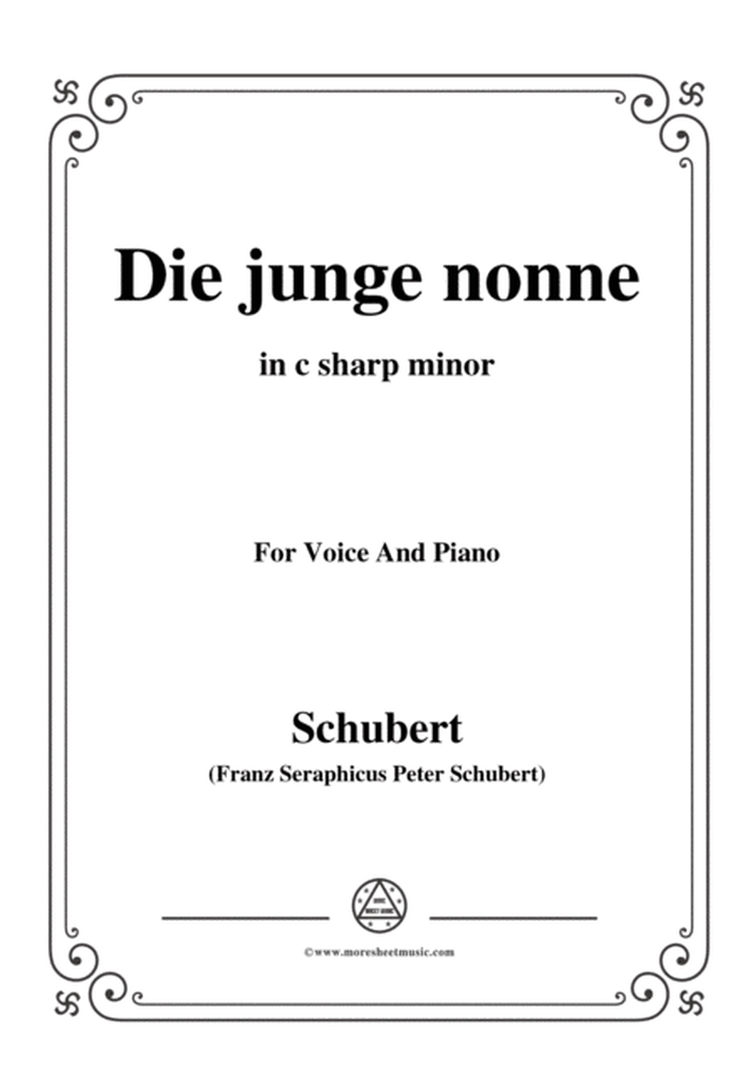 Schubert-Die junge nonne in c sharp minor,for voice and piano image number null