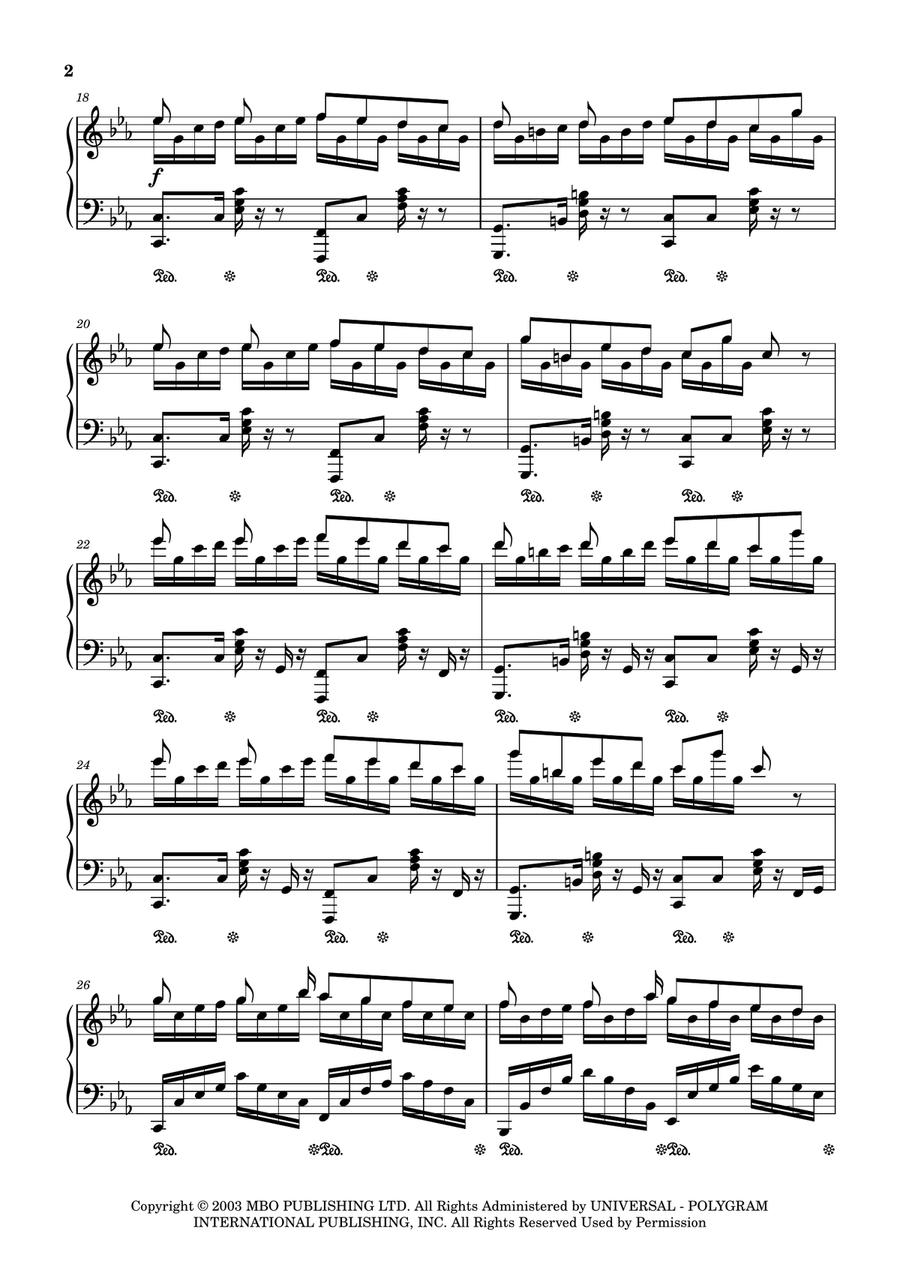 Croatian Rhapsody Piano Solo scores gallery preview page 2