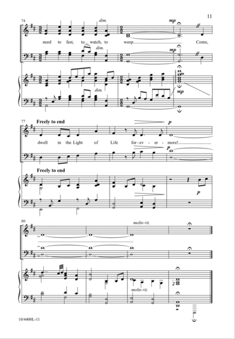 Dwell in the Light Forevermore 4-Part scores gallery preview page 11