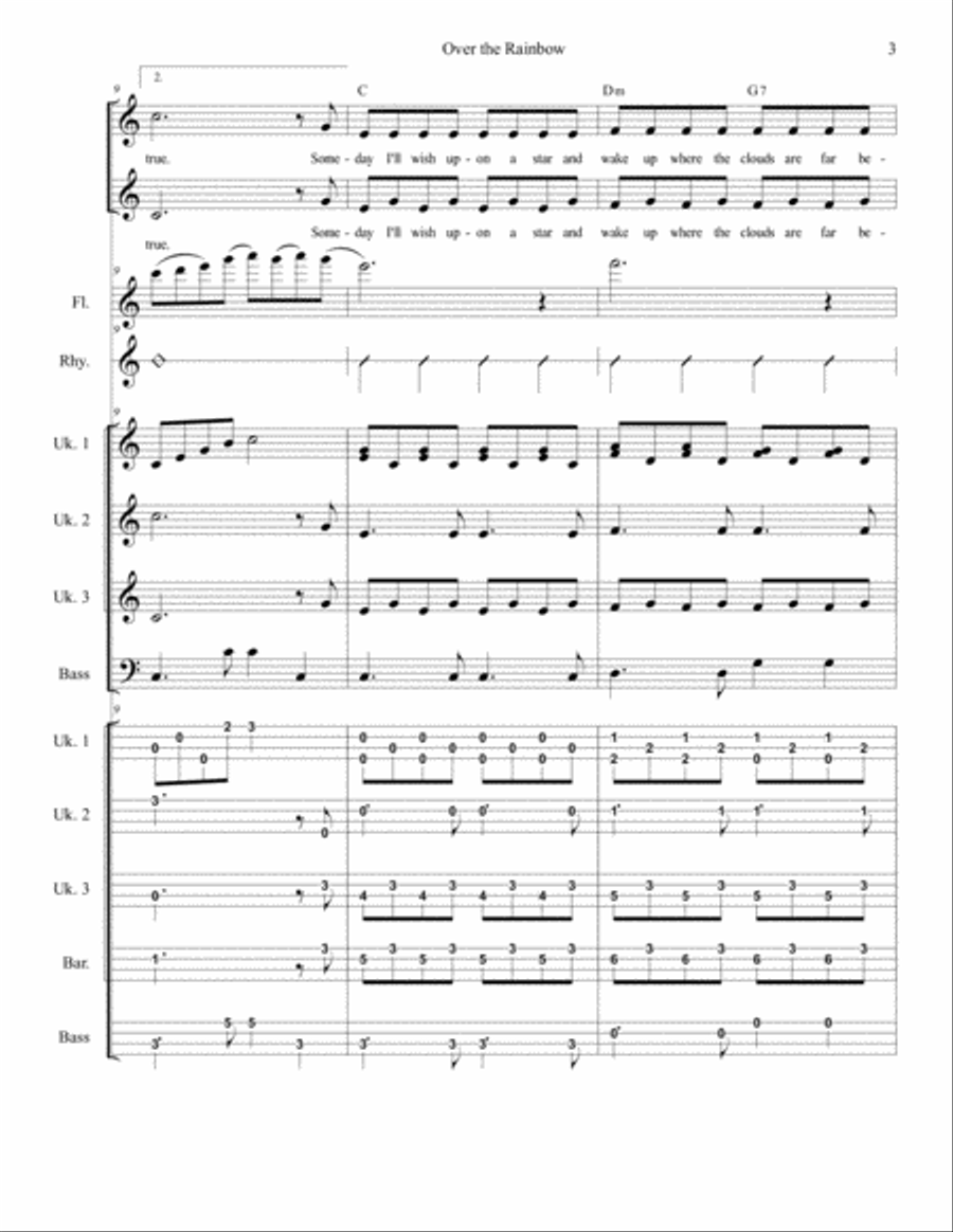 Over The Rainbow (from The Wizard Of Oz) Small Ensemble scores gallery preview page 3