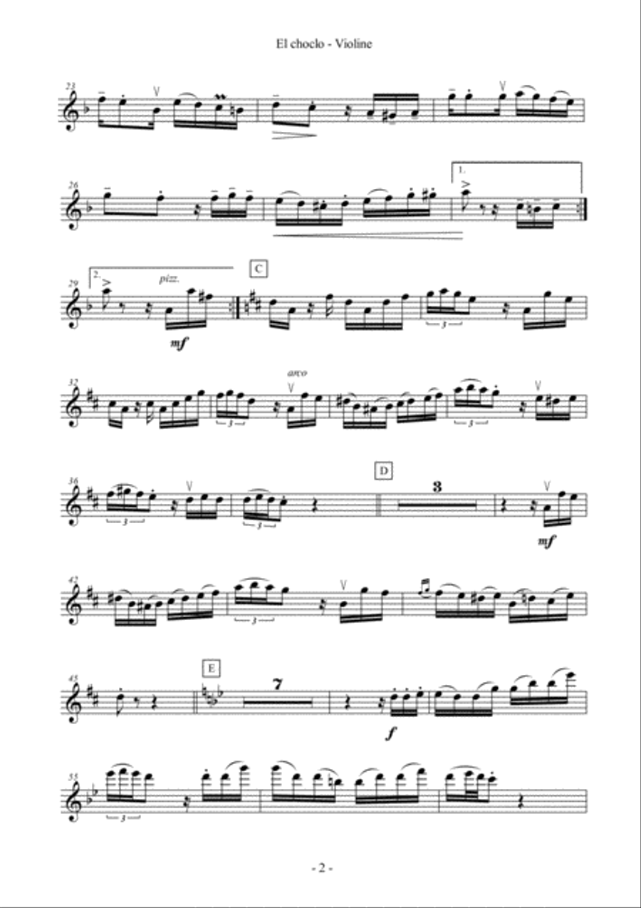 El choclo Violin Solo scores gallery preview page 3
