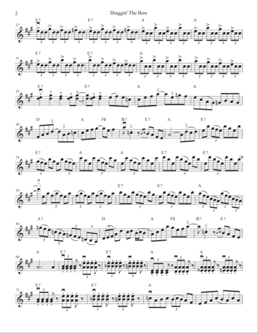 Draggin' The Bow for Fiddle Solo Violin Solo scores gallery preview page 3